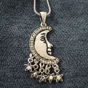 Moon and stars necklace